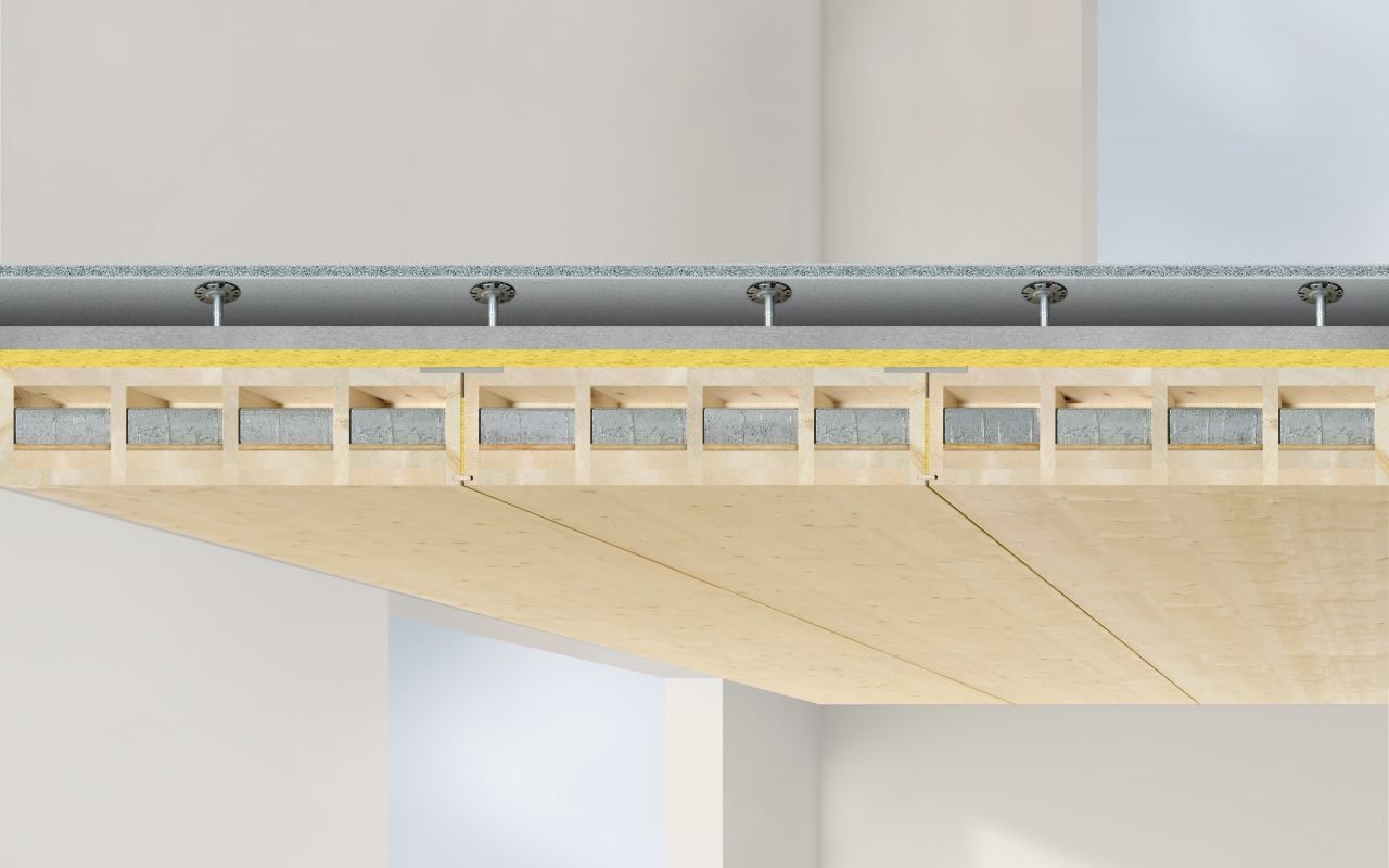 Holzbau mit Doppelboden